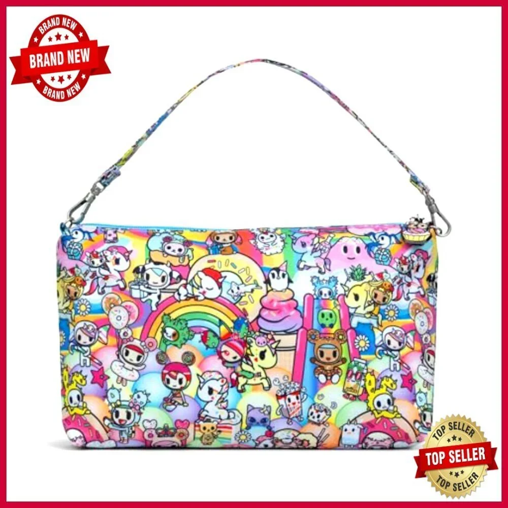 Compact Crossbody Diaper Bag Clutch with Adjustable Strap, Machine Washable